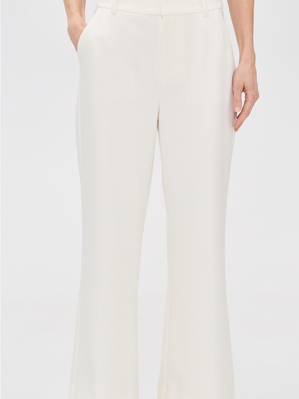 Favorite Daughter Cream Tailored Wide-Leg Trousers